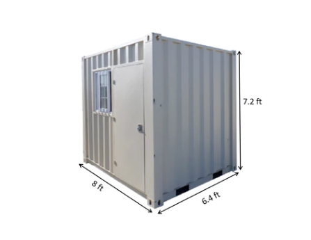 7ft Small Cubic Shipping Container with Window and Man Door