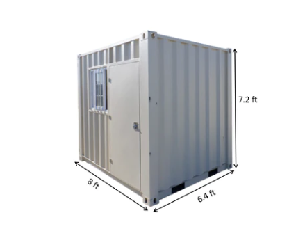 8ft Small Cubic Shipping Container with Window and Man Door