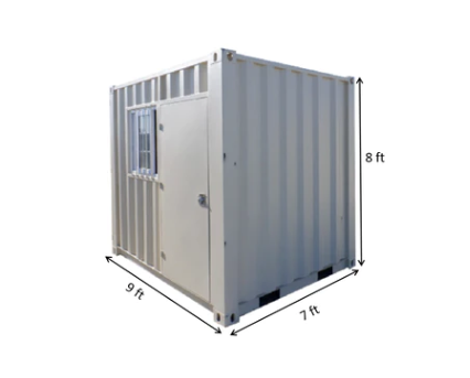 8ft Small Cubic Shipping Container with Window and Man Door