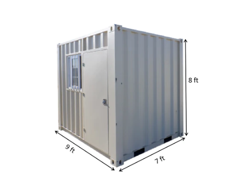 9ft Small Cubic Shipping Container with Side Door and Window