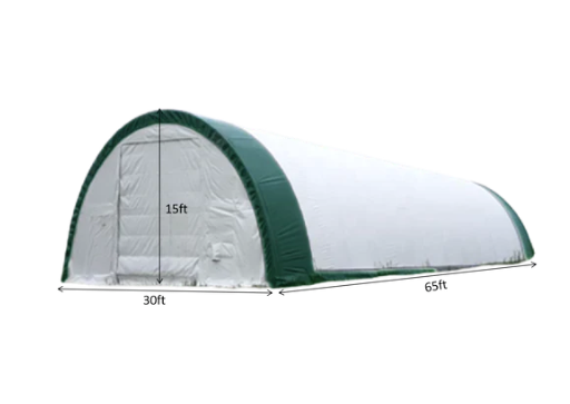 Single Truss Arch Storage Shelter W40'xL80'xH20'