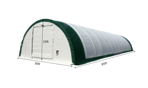 Single Truss Arch Storage Shelter W40'xL80'xH20'